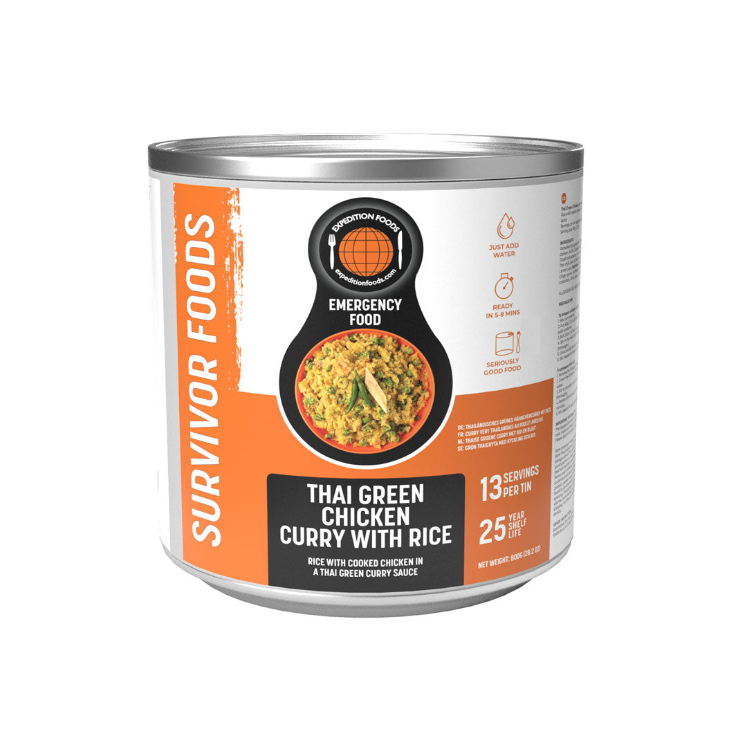 Curry vert thaï lyophilisé Survivor d'Expedition Foods (sans gluten, sans produits laitiers)