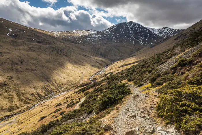 Pathway up to Helvellyn mountain range in the English Lake District