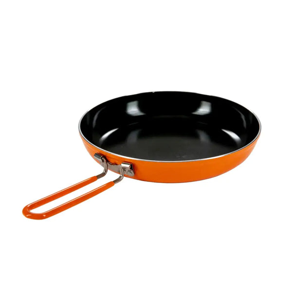 Jetboil Summit Skillet with the handle fixed for use