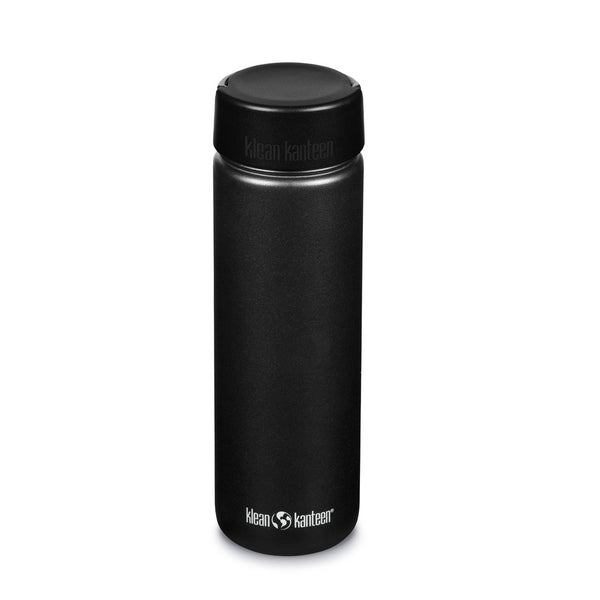 Klean Kanteen classic wide mouth stainless steel 800ml water bottle in black