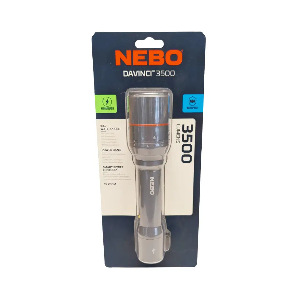 NEBO Davinci 3500 Lumen Rechargeable LED Hand Torch