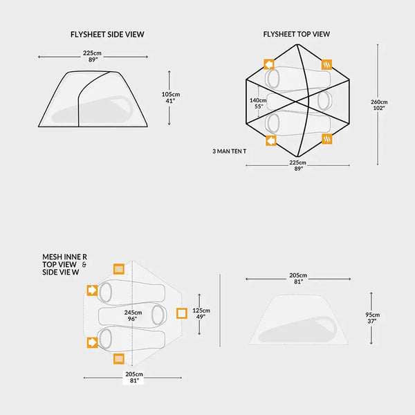Snugpak The Bunker 3 Man Dome Tent For 4 Season Camping