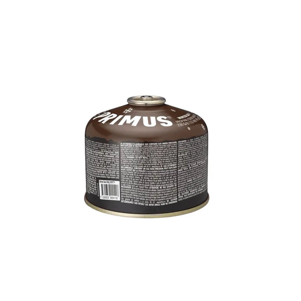 Primus Winter gas canister in 230g showing the Lindal thread valve