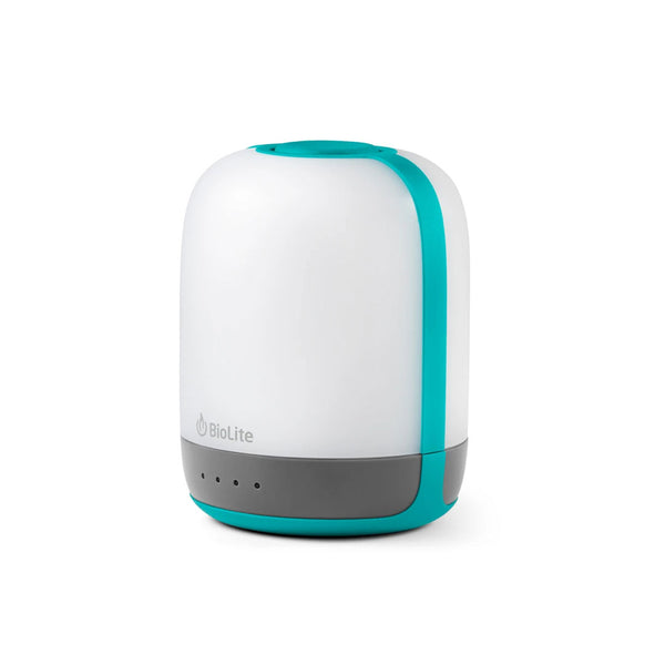 Side detail of a Biolite Alpen Glow rechargeable LED lantern on a white background