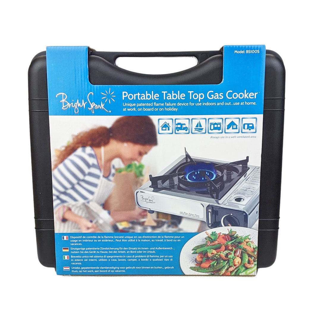 Réchaud de camping à cartouche de gaz en acier inoxydable Bright Spark