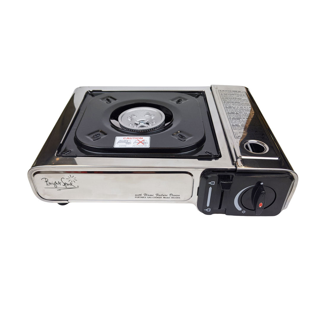 Réchaud de camping à cartouche de gaz en acier inoxydable Bright Spark
