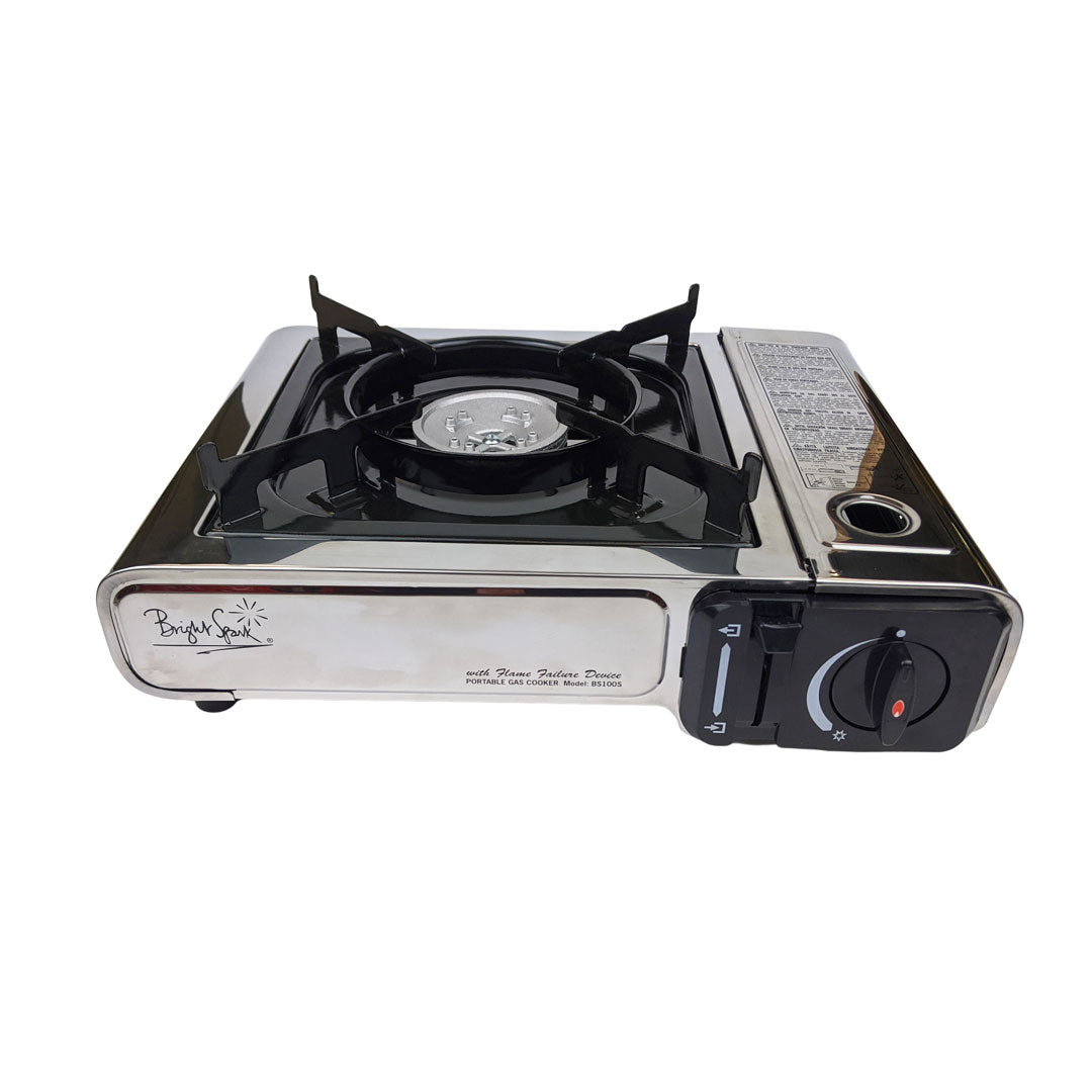 Réchaud de camping à cartouche de gaz en acier inoxydable Bright Spark
