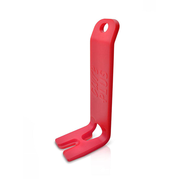 Care Plus mini tick removal tool photographed from the side on a white background
