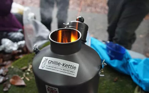 Fire On The Inside: Ghillie Camping Kettle Boils Water Fast