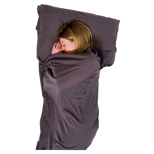 Doublure de sac de couchage rectangulaire en coton extensible Lifeventure