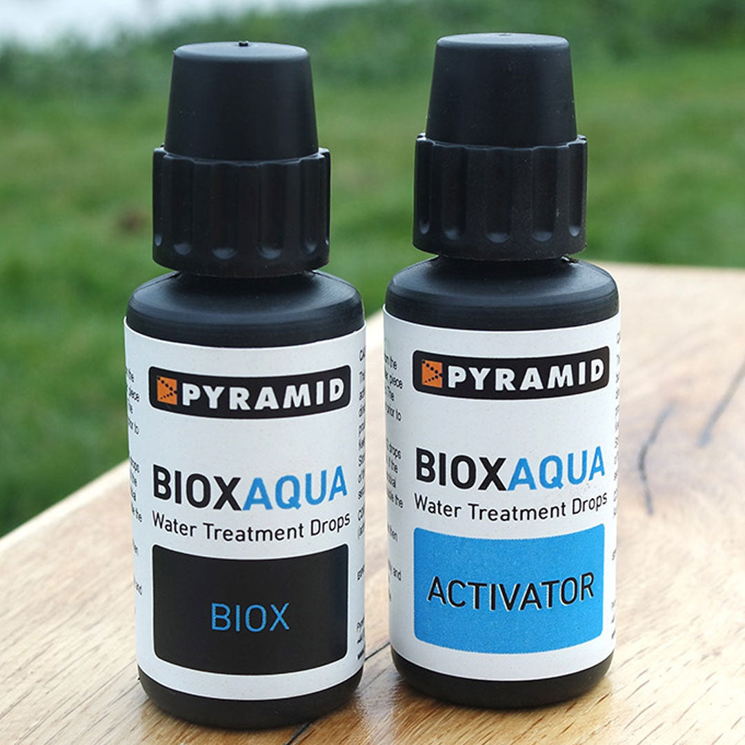 Gouttes de purification d'eau au dioxyde de chlore Pyramid Biox Aqua
