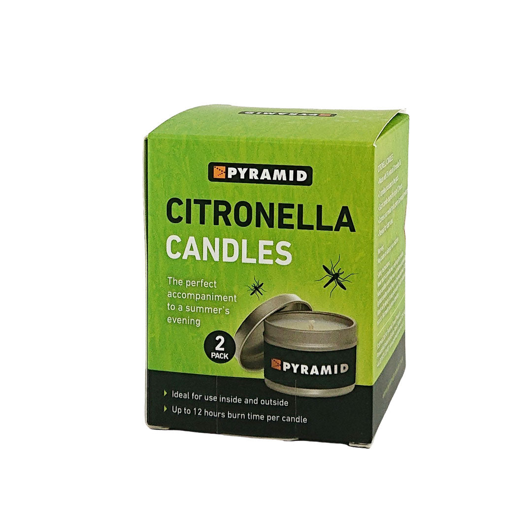 Bougies pyramidales anti-insectes à la citronnelle