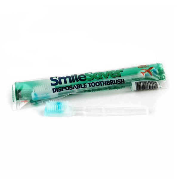 Brosse à dents jetable Smile Saver avec dentifrice