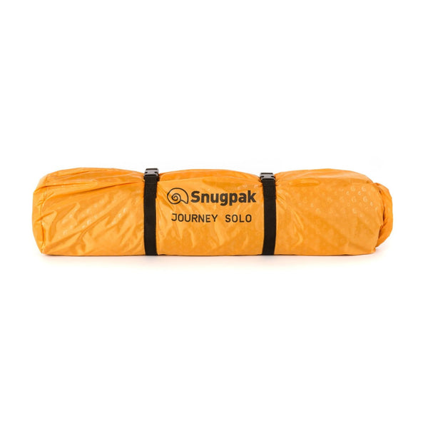 Studio shot on a white background of Snugpaks Journey Solo Bivi  tent  packed in its carry bag