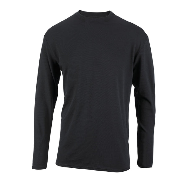 Sub Zero Cool T mens long sleeve wicking top in colour black showing the front detail