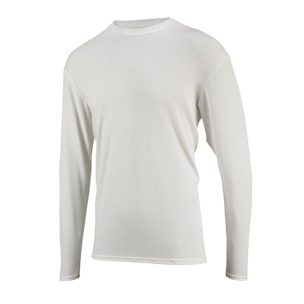 Sub Zero Cool T mens long sleeve wicking top in colour white showing the front detail