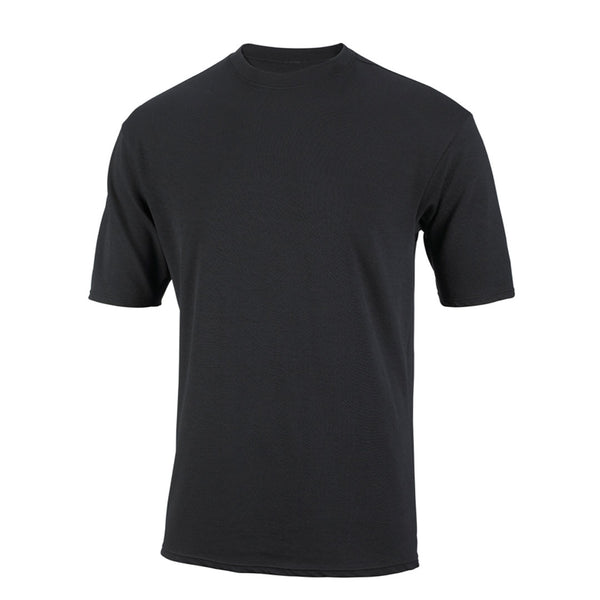 Sub Zero Cool T mens short sleeve wicking top in colour black showing the front detail