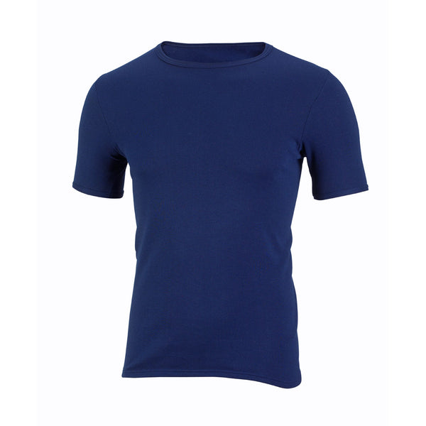 Sub Zero Meraklon thermal mid layer short sleeve top in navy blue colour