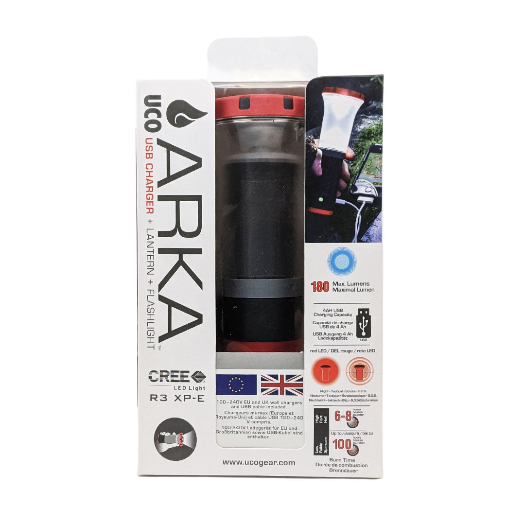 UCO Arka Wiederaufladbare 180 Lumen LED-Laterne und Taschenlampe