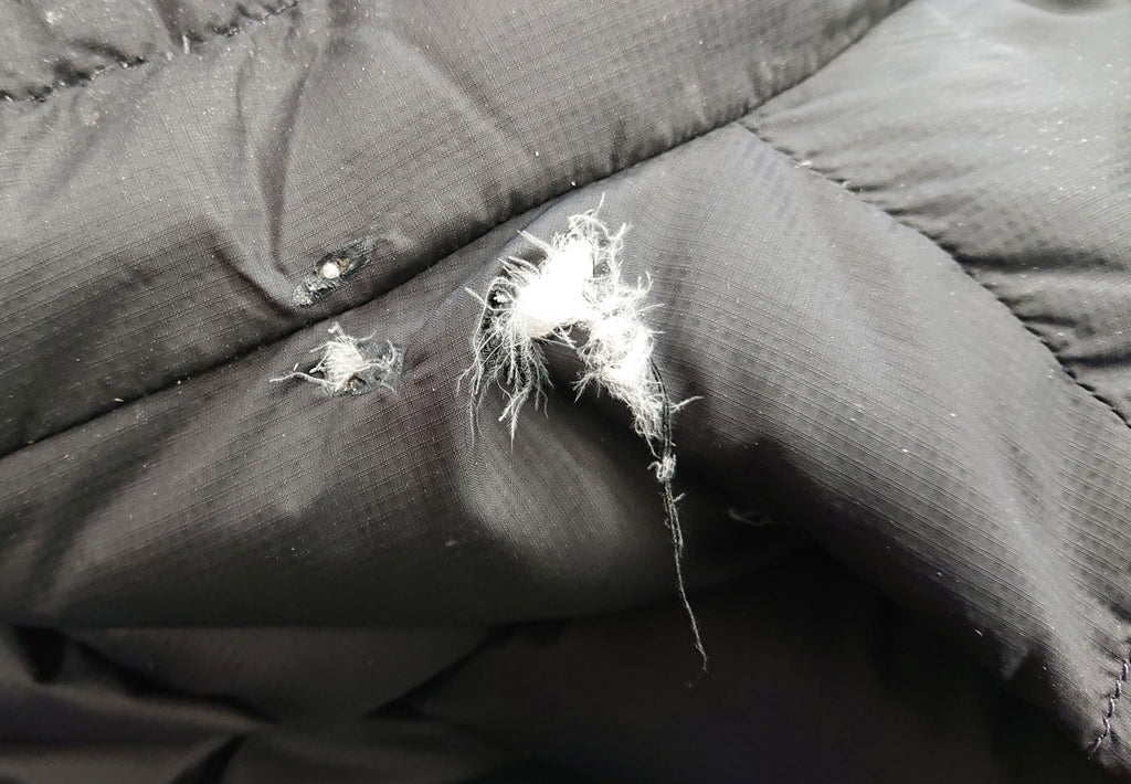 How to repair shop tear in puffer jacket