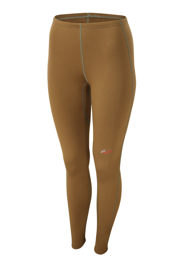 Sub Zero Factor 2 womens thermal mid layer leggings in Khaki photographed from the front