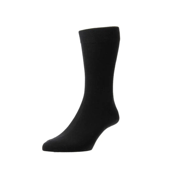 Sub Zero  bamboo liner sock in black photographed on a white background