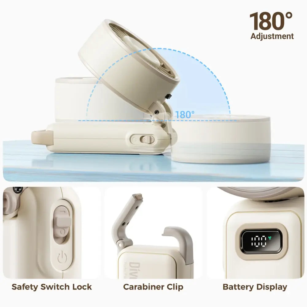 Diveblues Portable High Speed Turbo Handheld Fan