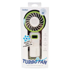 Diveblues Portable High Speed Turbo Handheld Fan in its original white retail packaging shown from the front, on a white background
