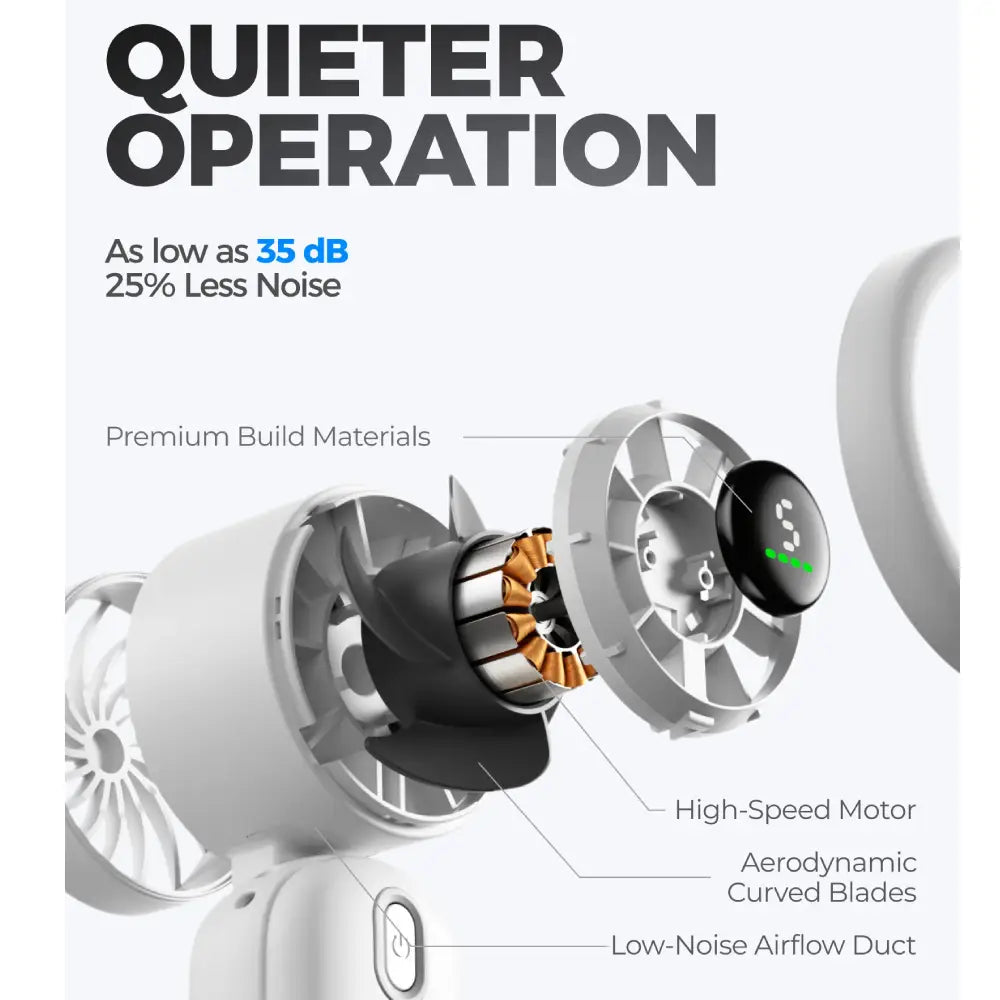 Diveblues Portable Turbo Handheld Fan