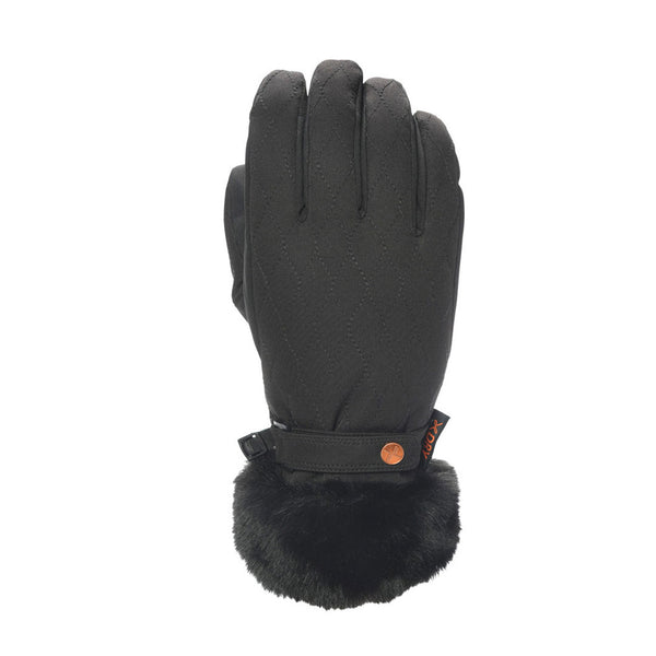 Back detail on an Extremities Chamonix womens waterproof glove in black