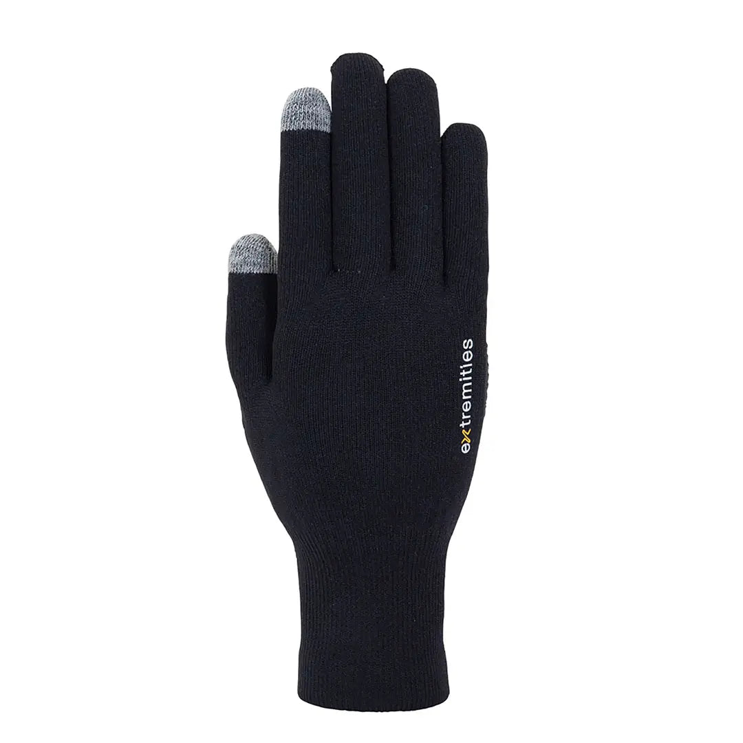 Back of the hand image from a right hand version of Extremities Evolution Waterproof Touchscreen Gloves on a white background
