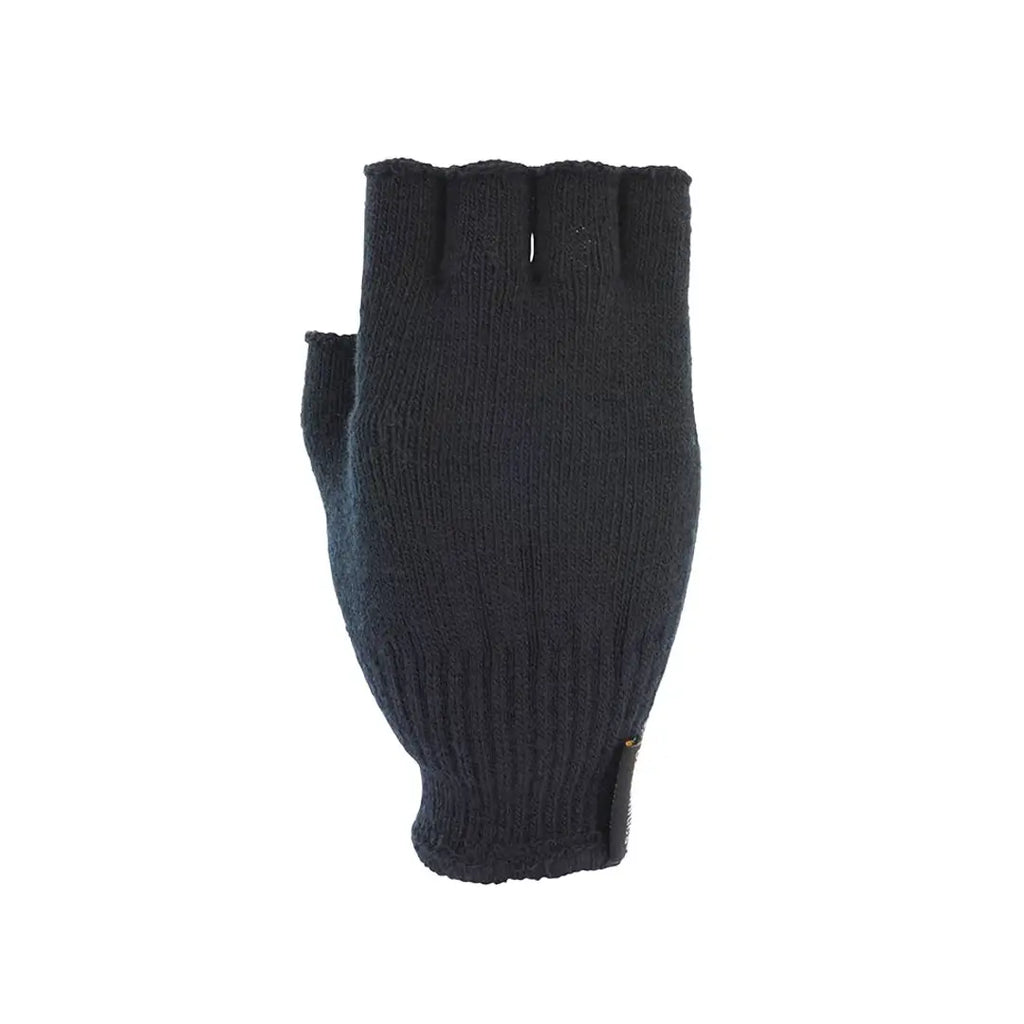 Extremities Thinny Fingerless Gloves back detail photographed on a white background