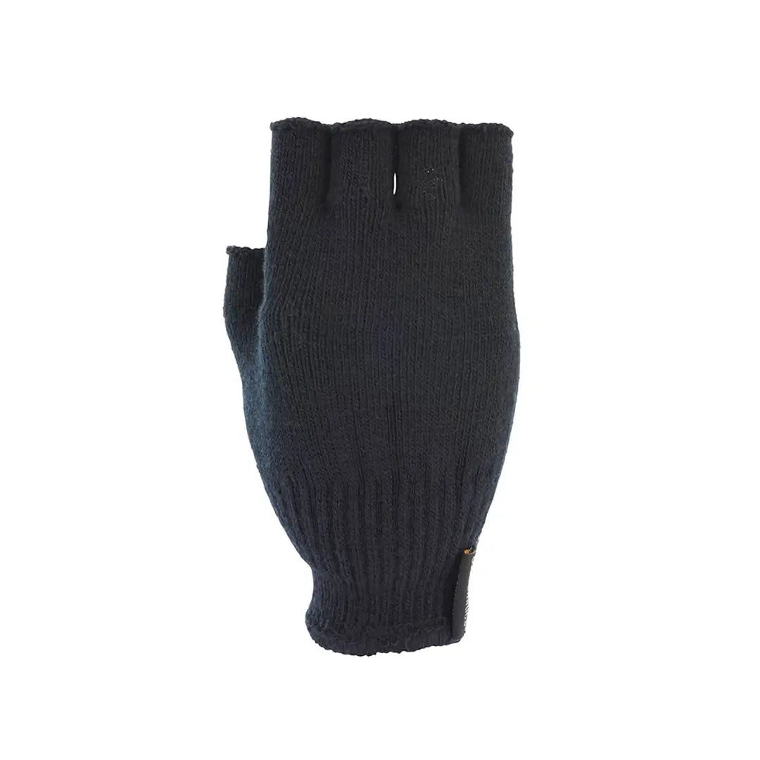 Extremities Thinny Fingerless Gloves back detail photographed on a white background