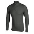 Sub Zero Factor 1 Plus mens long sleeve zip neck thermal base layer top front detail in black colour
