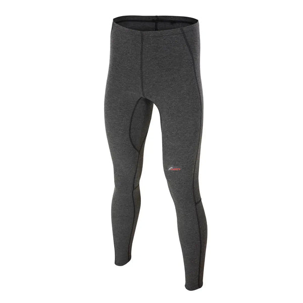 Front detail of Sub Zero Factor 1 Eco Womens base layer thermal leggings in marl grey colour