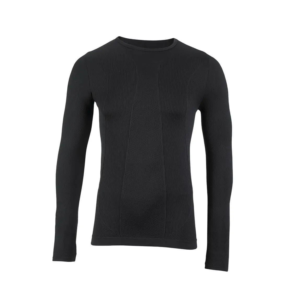 Sub Zero Childrens Factor 1 Plus long sleeve base layer top in black on a white background