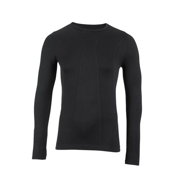 Sub Zero Childrens Factor 1 Plus long sleeve base layer top in black on a white background