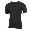 Front detail on a Sub Zero Factor 1 Plus Mens short sleeve thermal base layer top in black colour