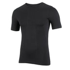 Front detail on a Sub Zero Factor 1 Plus Mens short sleeve thermal base layer top in black colour