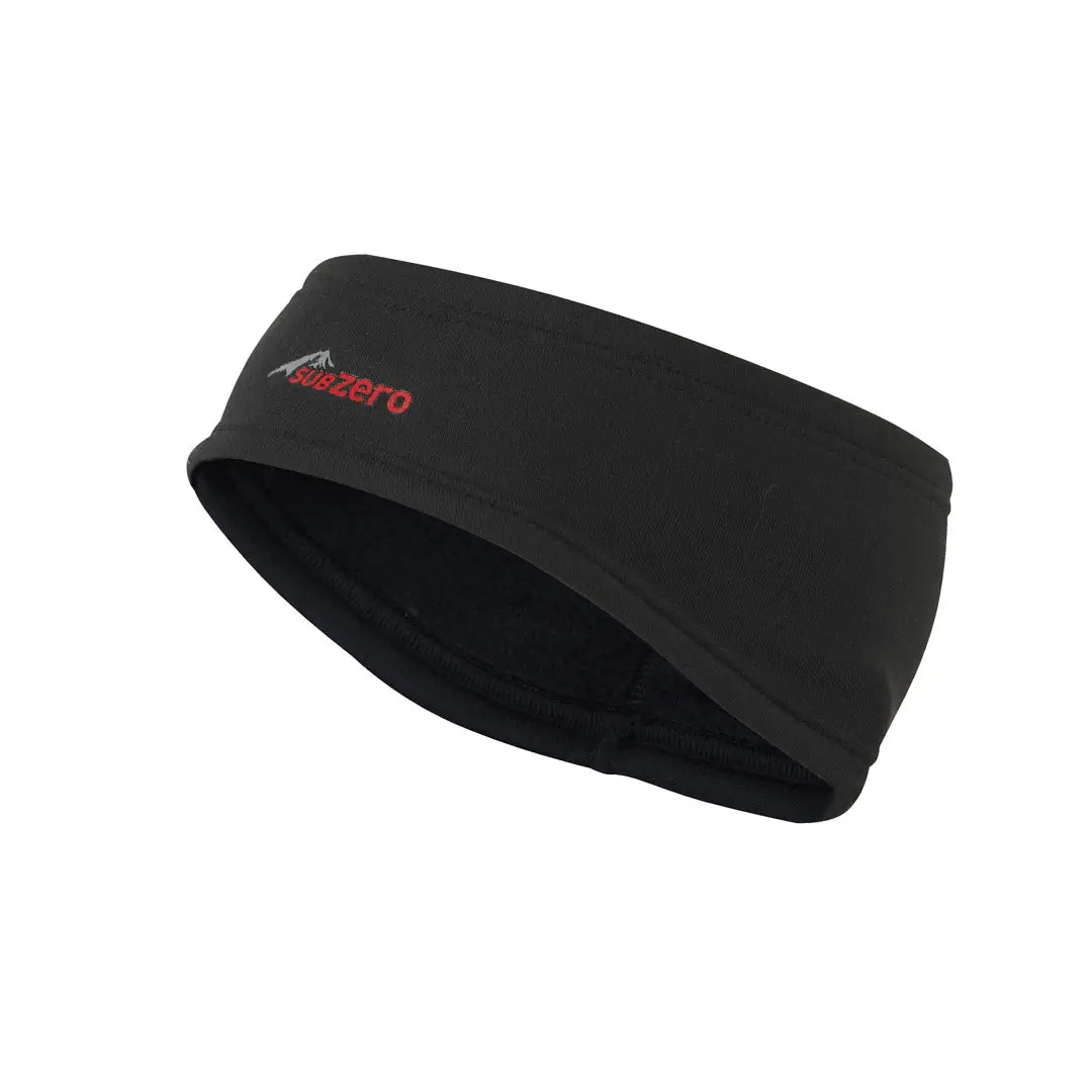 Sub Zero Factor 2 headband in black shown fromn the front on a white background