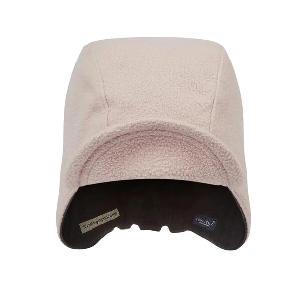 Front detail of Sealskinz Fincham womens waterproof microfleece winter hat in pink colour