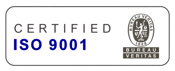 ISO 9001 certified by Bureau Veritas
