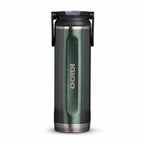 Igloo Flip ‘n’ Sip Insulated Tumbler 591ml size in spruce green colour shown from the front on a white background