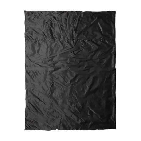 Snugpak Jungle Blanket in black laid out flat on a white background
