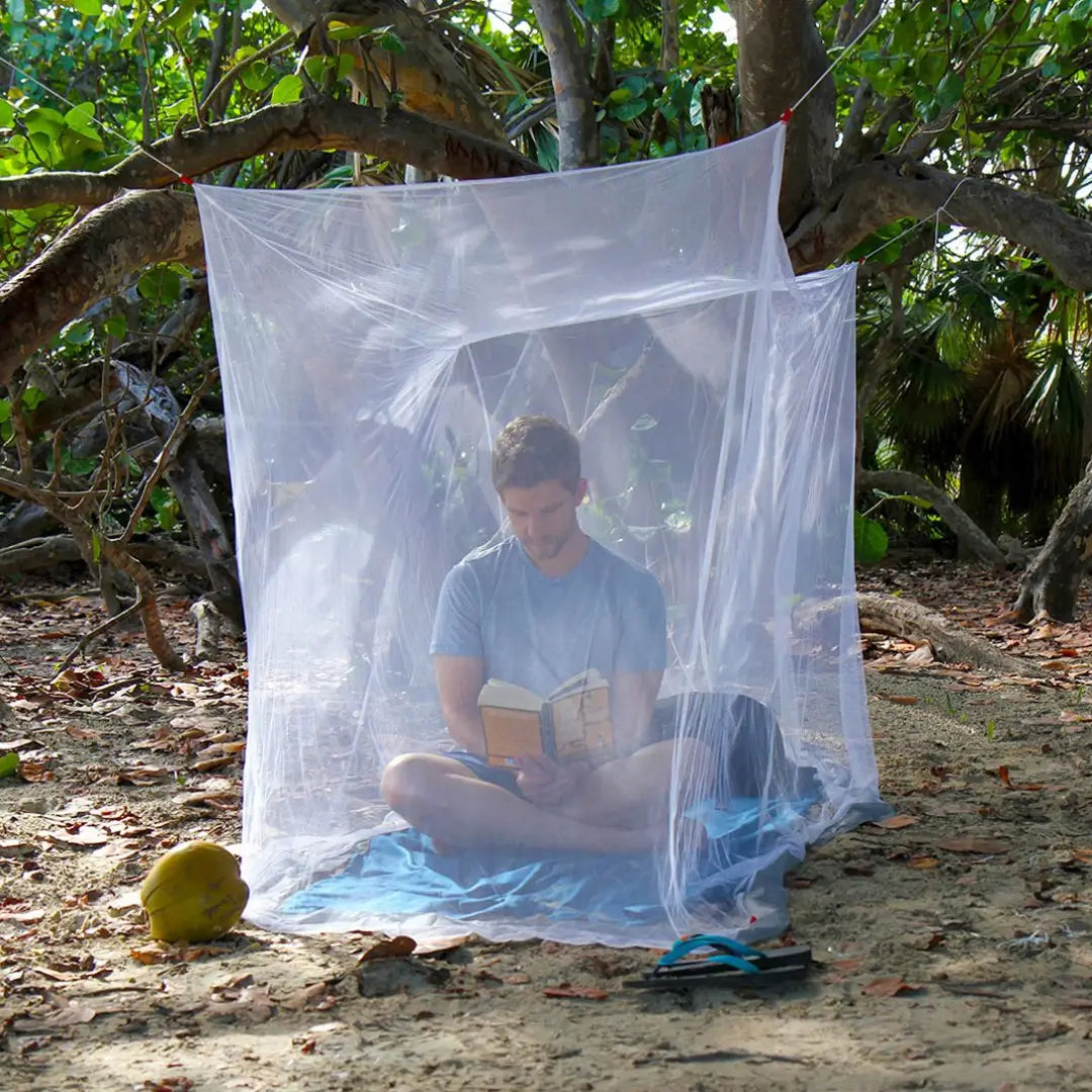 Bioquip Insect Net Lifesystems Box Shaped Insect Repellent Treated Single Mosquito Net