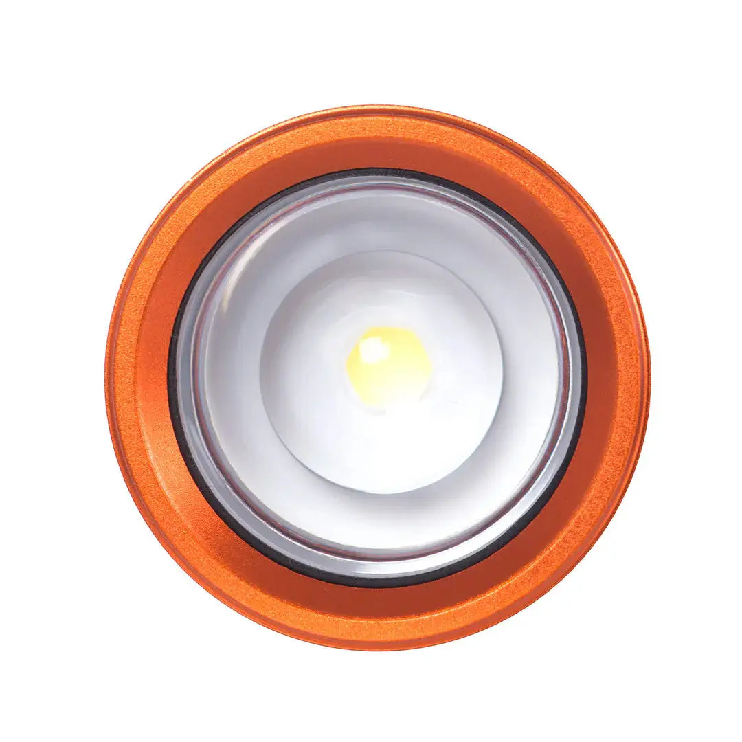 Front shot of the Lifesystems Intensity 545 torch showing the led and lens