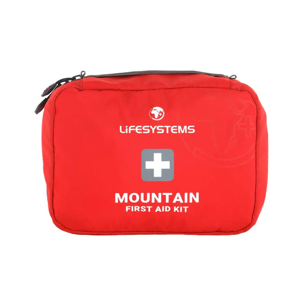 Lifesystems Mountain First Aid Kit front detail on a white background