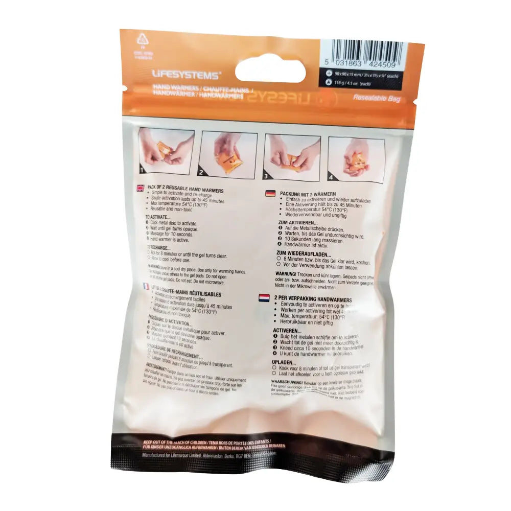 Lifesystems Reusable Hand Warmers