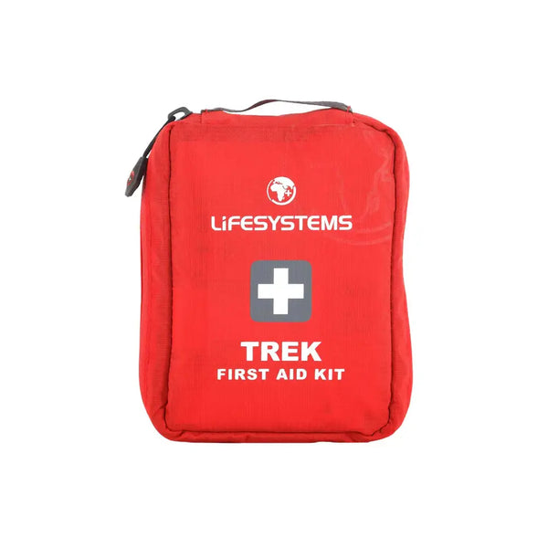 Lifesystems Trek First Aid Kit shown from the front on a white background