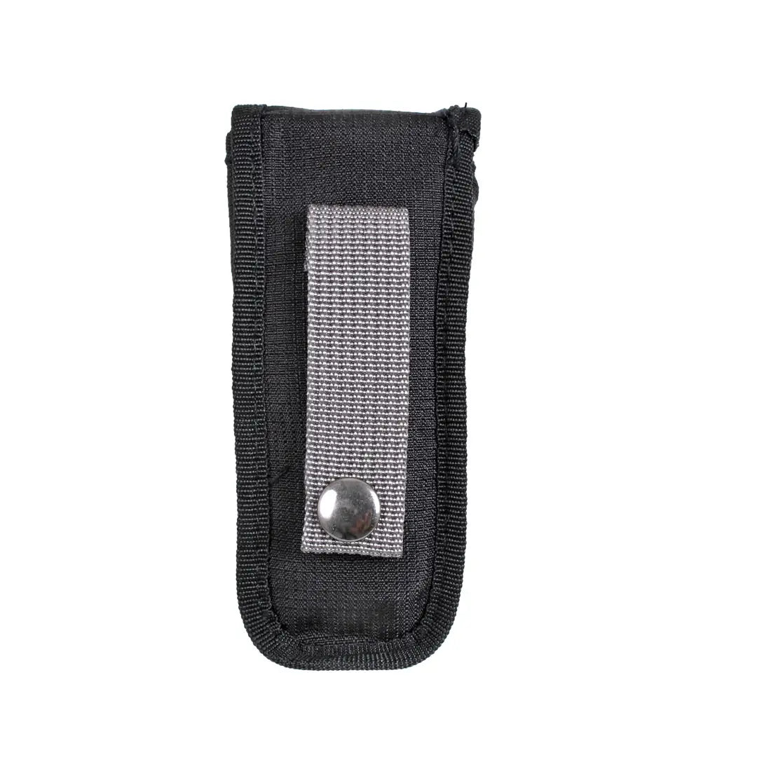 Reverse shot of the carry case for holding the Lifeventure stainless steel folding cutlery set showing the belt attachment